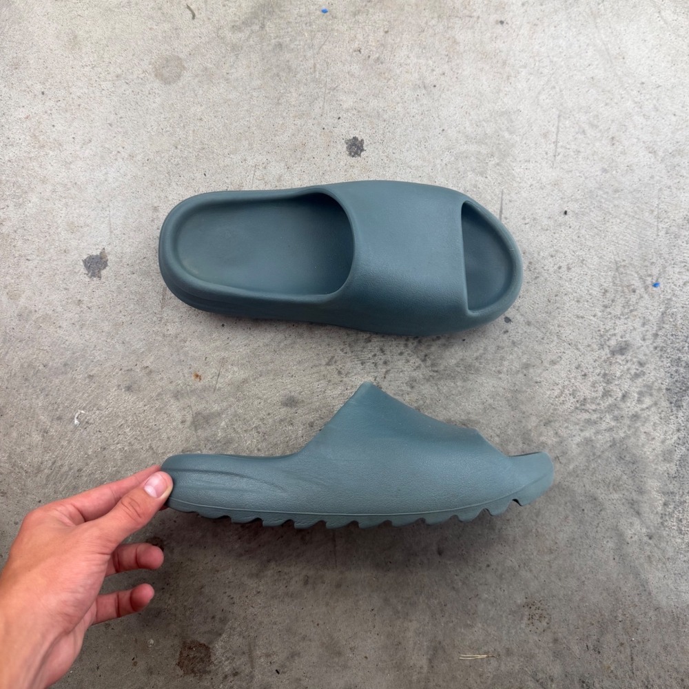 Adidas Yeezy Slide Slate Marine ID2349 Blue Grey Men Size 10 US Authentic